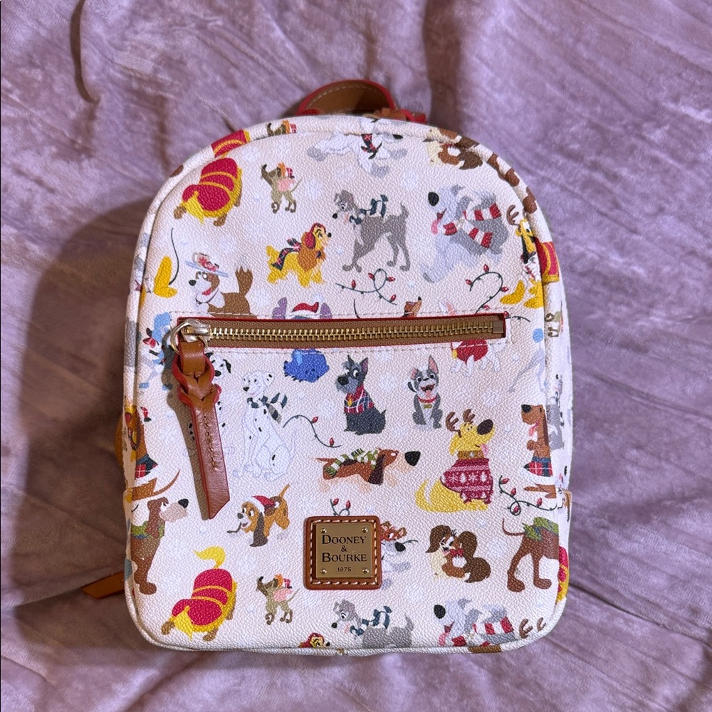 Dooney & Bourke Disney Dogs Santa’s Tails Christmas Holiday Backpack Purse